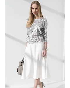 Длинная юбка-клеш белого цвета Sunwear IC406-4-08