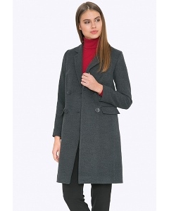 Женское двубортное пальто прямого кроя Emka R-021/ailana