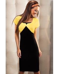 Черно-желтое платье Enny | 15013