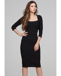Чёрное платье-футляр Donna Saggia DSP-294-4t