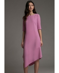 Розовое платье асимметричного кроя Emka PL1034/honey