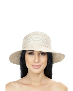 Бежевая летняя шляпка Del Mare 044-10