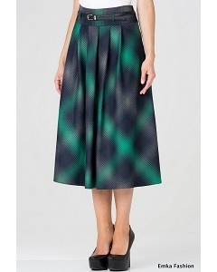 Длинная юбка серо-зеленого цвета Emka Fashion 306-shantel