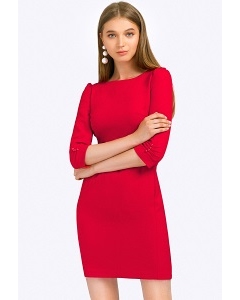 Красное платье-футляр Emka PL443/rostislava
